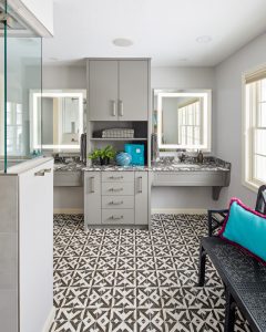 Accessible bathroom design by Fusion Designed Interiors, featuring universal design principles for inclusivity.