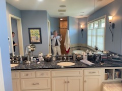 Eco-friendly bathroom design emphasizing holistic and sustainable elements by Fusion Designed Interiors.